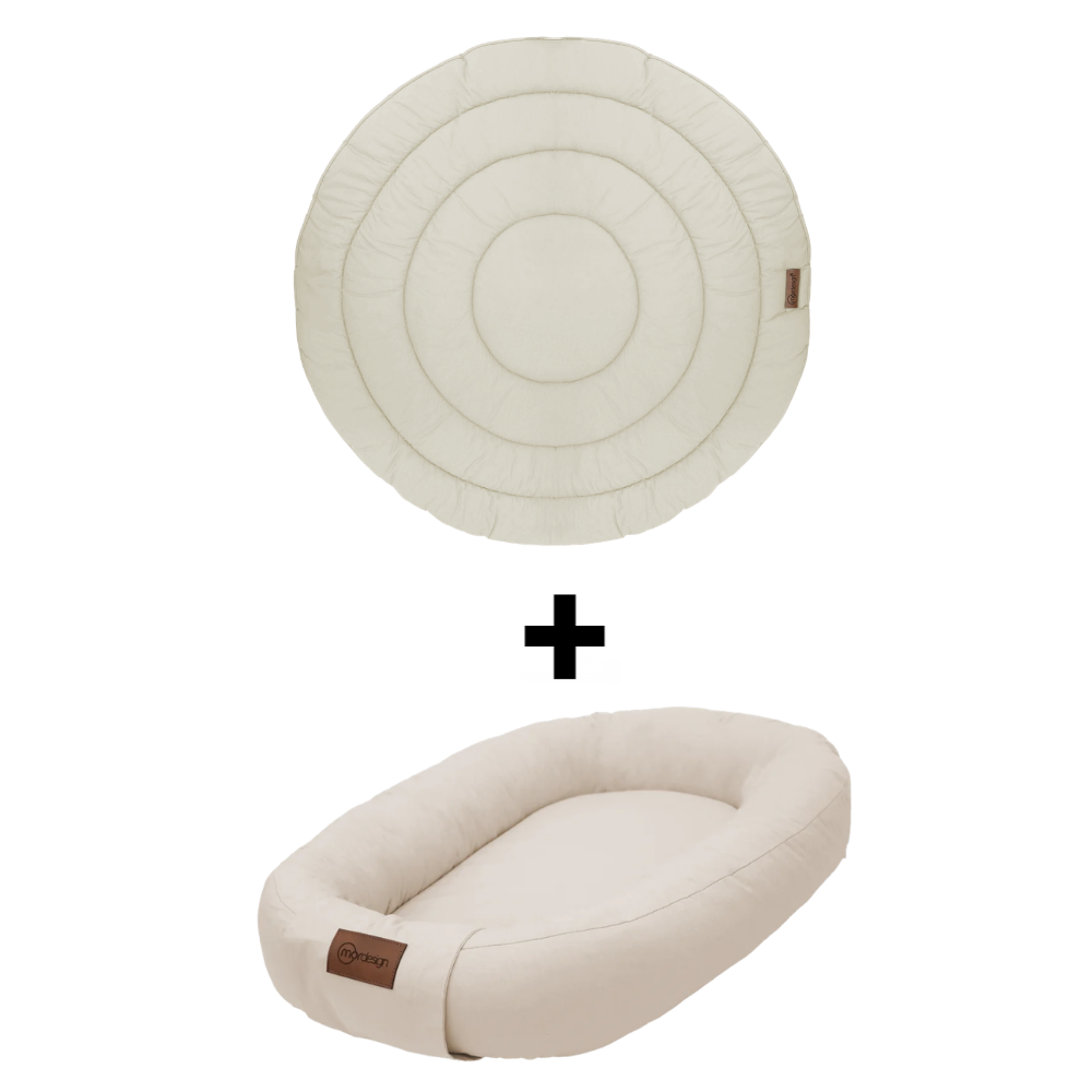 Set Boxkleed Rond + Babynest MorDesign Sand