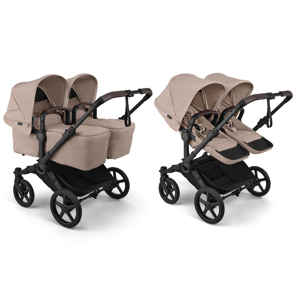 Kinderwagen Bugaboo Donkey6 Twin Complete - Black/Desert Taupe Melange