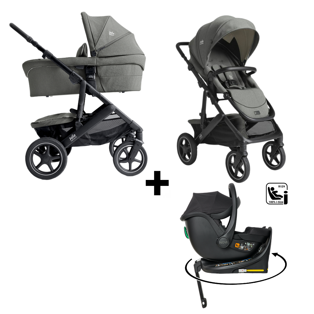Kinderwagen Joie Signature Vinca Evergreen met Autostoel Jacky Pro V2 360° & Base