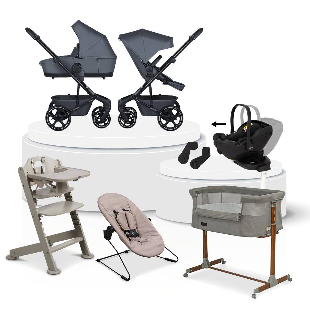Kinderwagen Easywalker Harvey NXT Deep Blue Total Package Deal incl. Autostoel, Base, Kinderstoel & Co-Sleeper