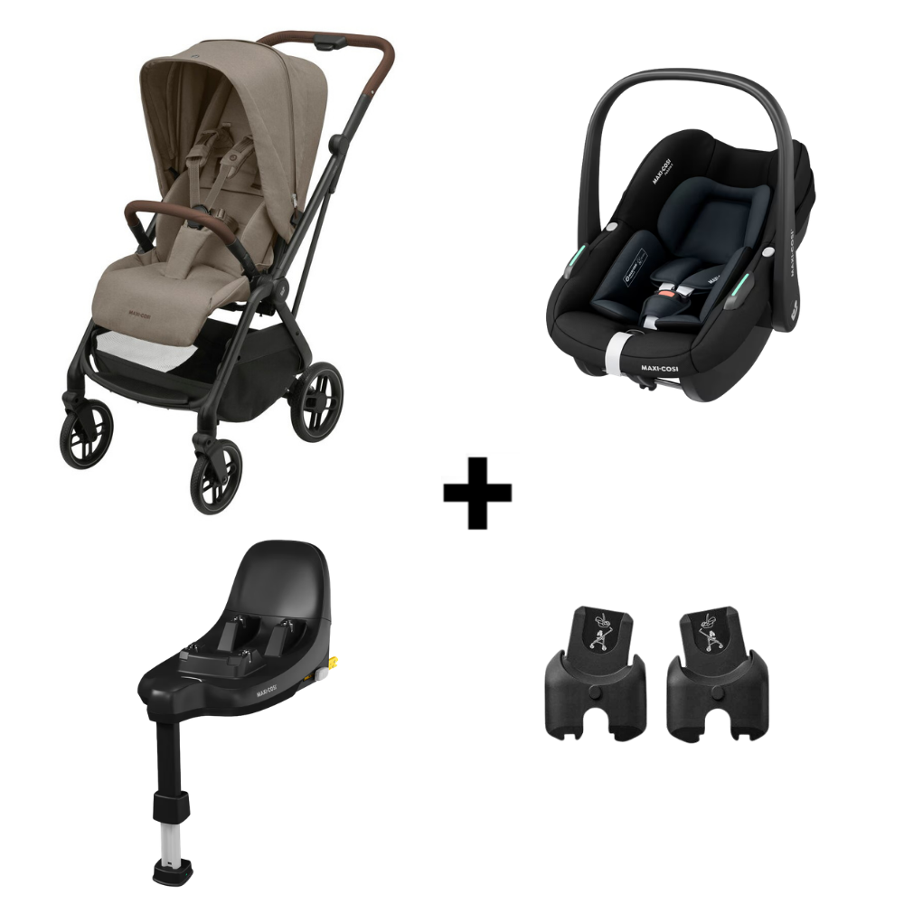 Buggy Maxi-Cosi Leona² Twillic Truffle met Maxi-Cosi Pebble S & Base & Adapterset