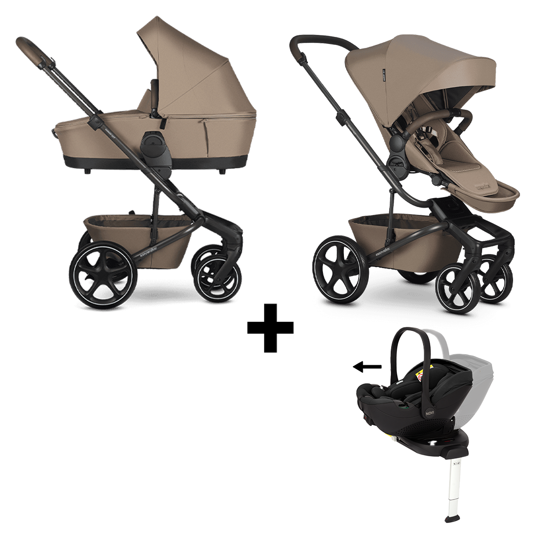 Kinderwagen Easywalker Harvey NXT Mocha Brown + Autostoel Joy Pro Glide 360° & Base