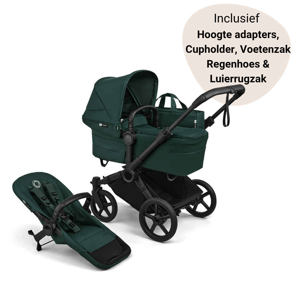 Kinderwagen Bugaboo Donkey6 Single Essential Stroller - Black/Fern Green