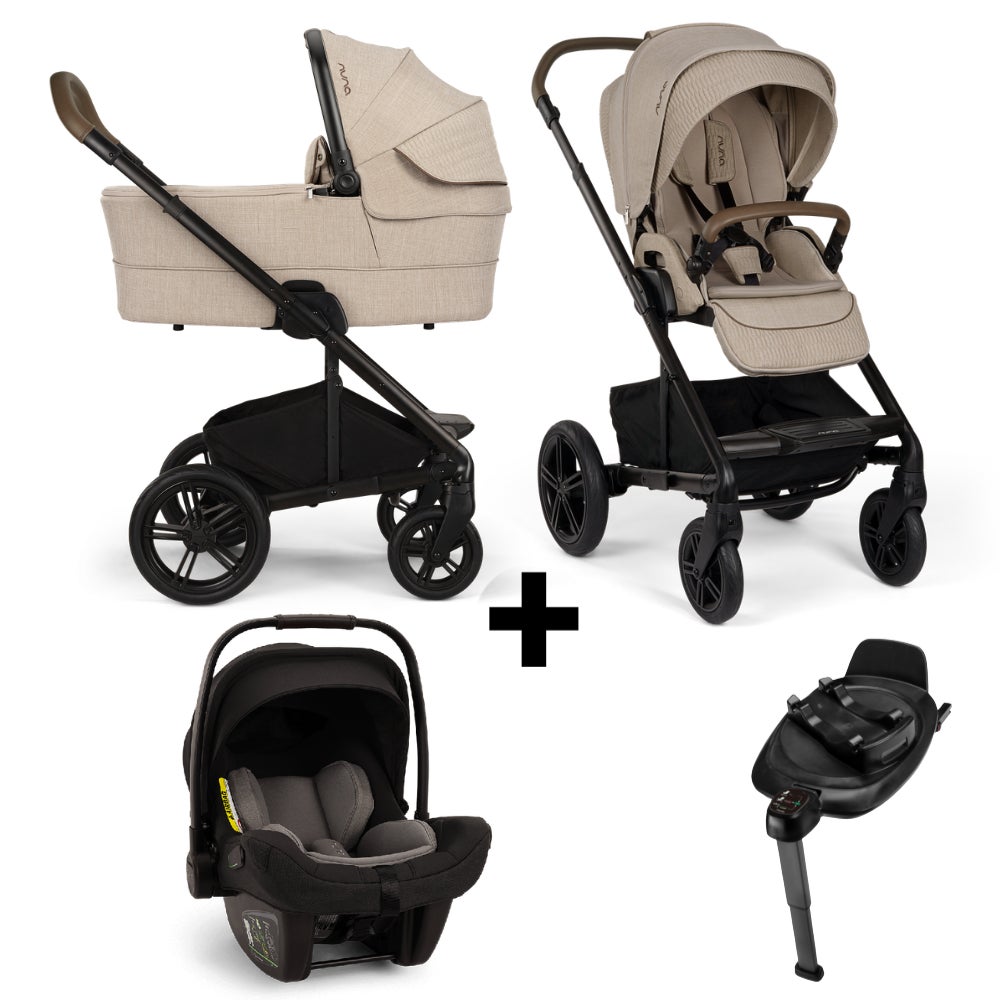 Kinderwagen Nuna MIXX Next V2 Cosmopolitan + Autostoel Nuna PIPA Next Caviar & Base Nuna 360 System