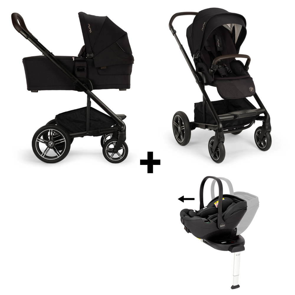 Kinderwagen Nuna MIXX Next x BMW Element + Autostoel Joy Glide 360° All Black & Base