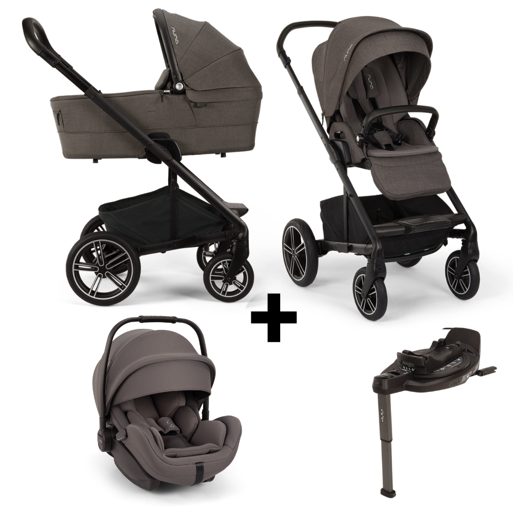 Kinderwagen Nuna MIXX Next V2 Thunder + Autostoel Nuna Arra Flex V2 Thunder & Base Nuna Curv 360 System