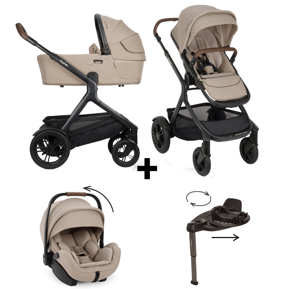 Set | Kinderwagen Demi Next Cosmopolitan met meerijdplankje Incl. Autostoel Nuna Arra Flex Cosmopolitan + Base Curv 360
