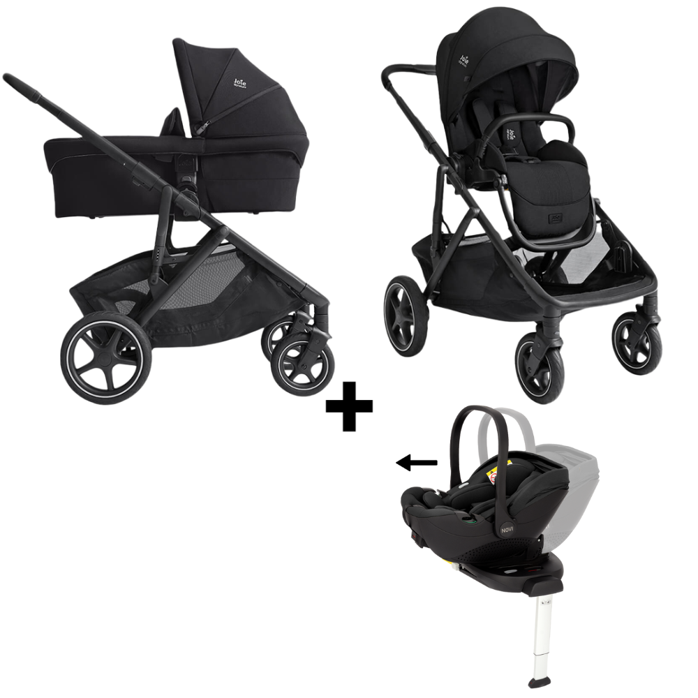 Kinderwagen Joie Signature Versiti Eclipse met Autostoel Joy Glide 360° All Black & Base