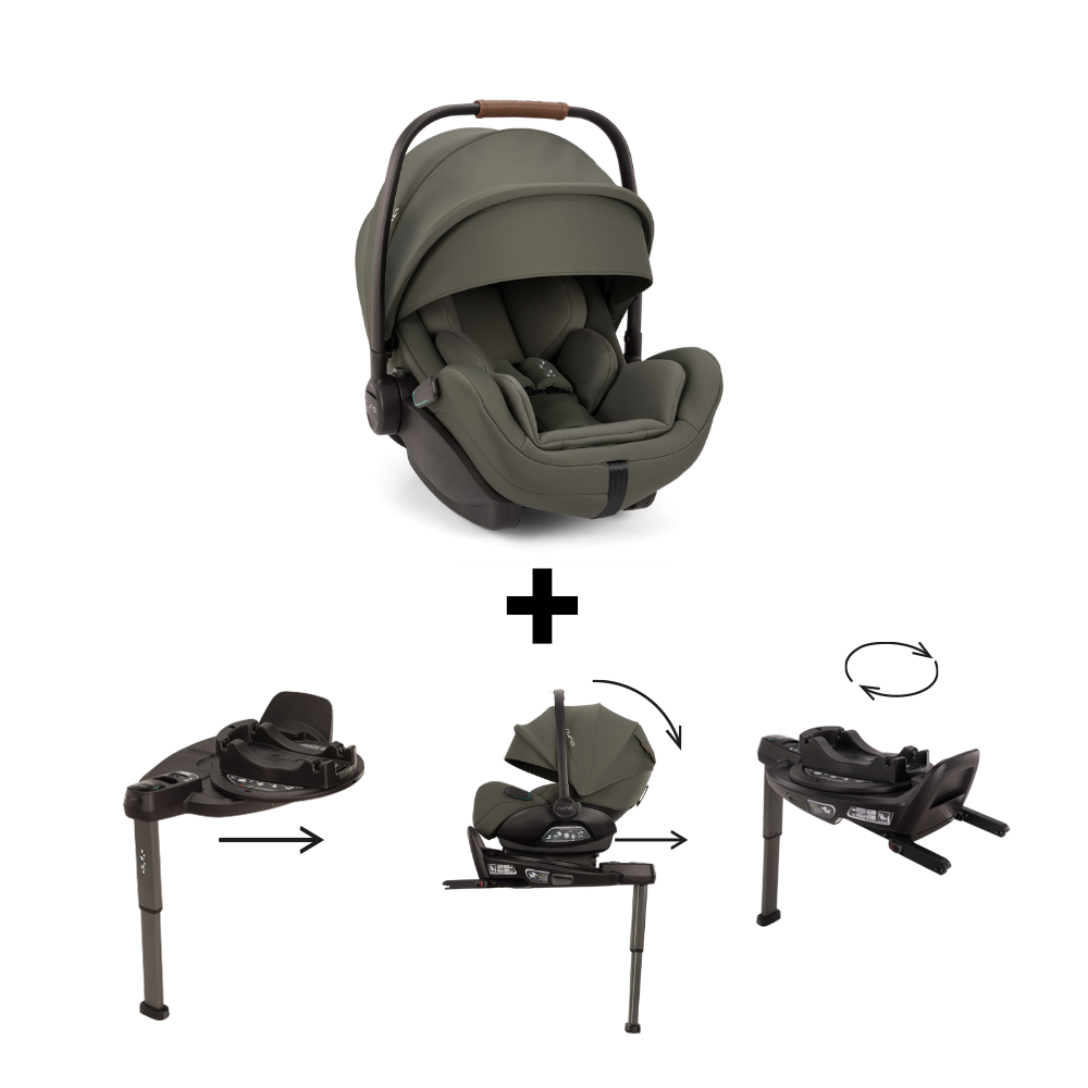Autostoel Nuna Arra Flex Pine V2 + Isofixbase Nuna Curv 360 System Zwart