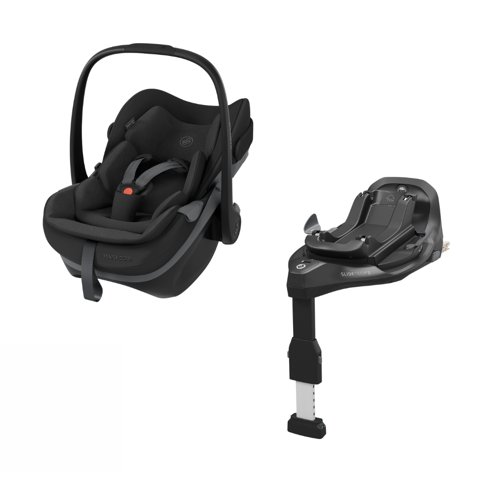 Autostoel Maxi-Cosi Pebble Slide Pro Onyx Black met Isofixbase Familyfix Slide Pro