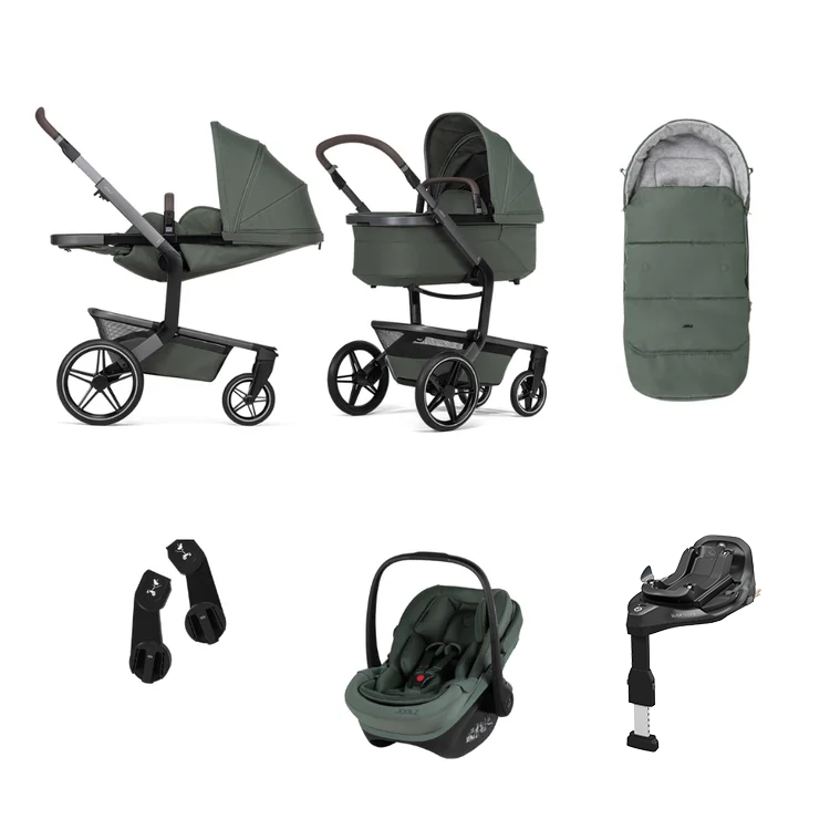Kinderwagen Joolz Day5 Forest Green + Autostoel Joolz x Maxi-Cosi + Base & Accessoires