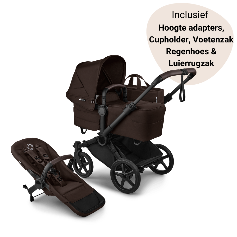 Kinderwagen Bugaboo Donkey6 Single Essential Stroller - Black/Cacoa Brown