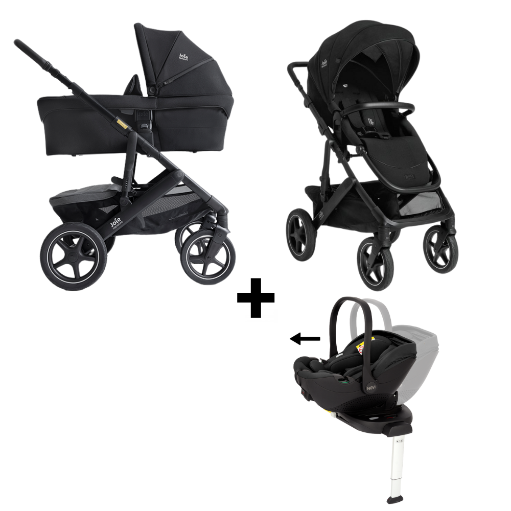 Kinderwagen Joie Signature Vinca Eclipse met Autostoel Joy Glide 360° All Black & Base