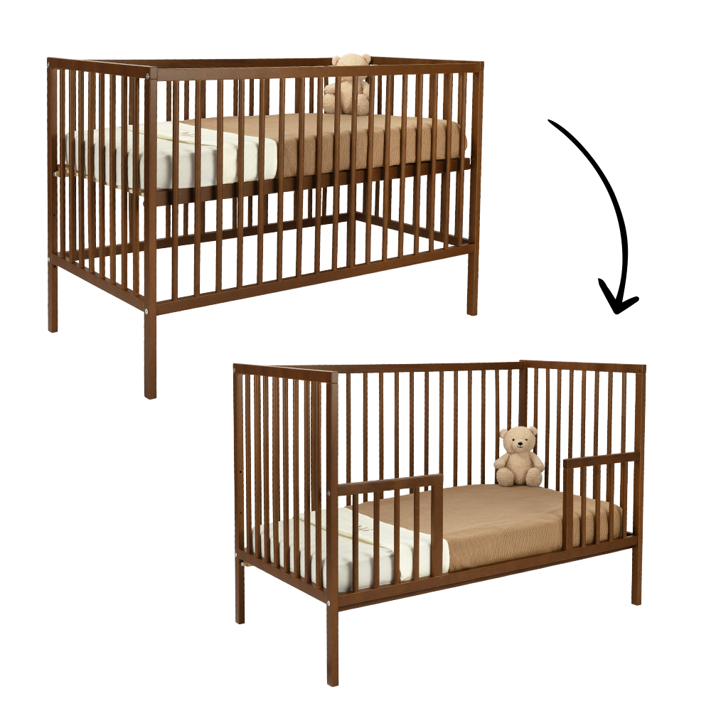 Meegroei Ledikant Colorfull Home Linea Classic Daphne Walnut 60x120