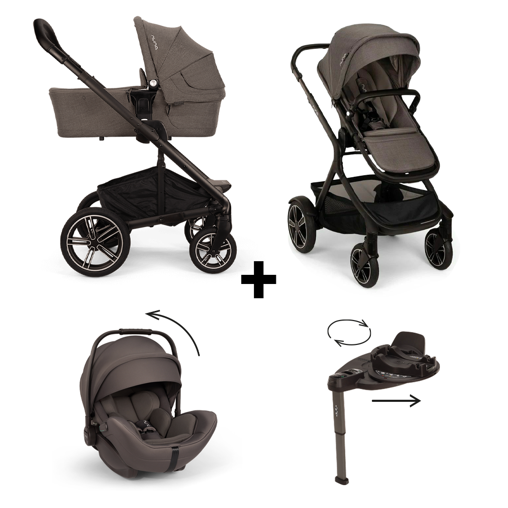 Set | Kinderwagen Nuna MIXX Next Thunder Incl. Autostoel Nuna Arra Flex V2 Thunder + Base Curv 360