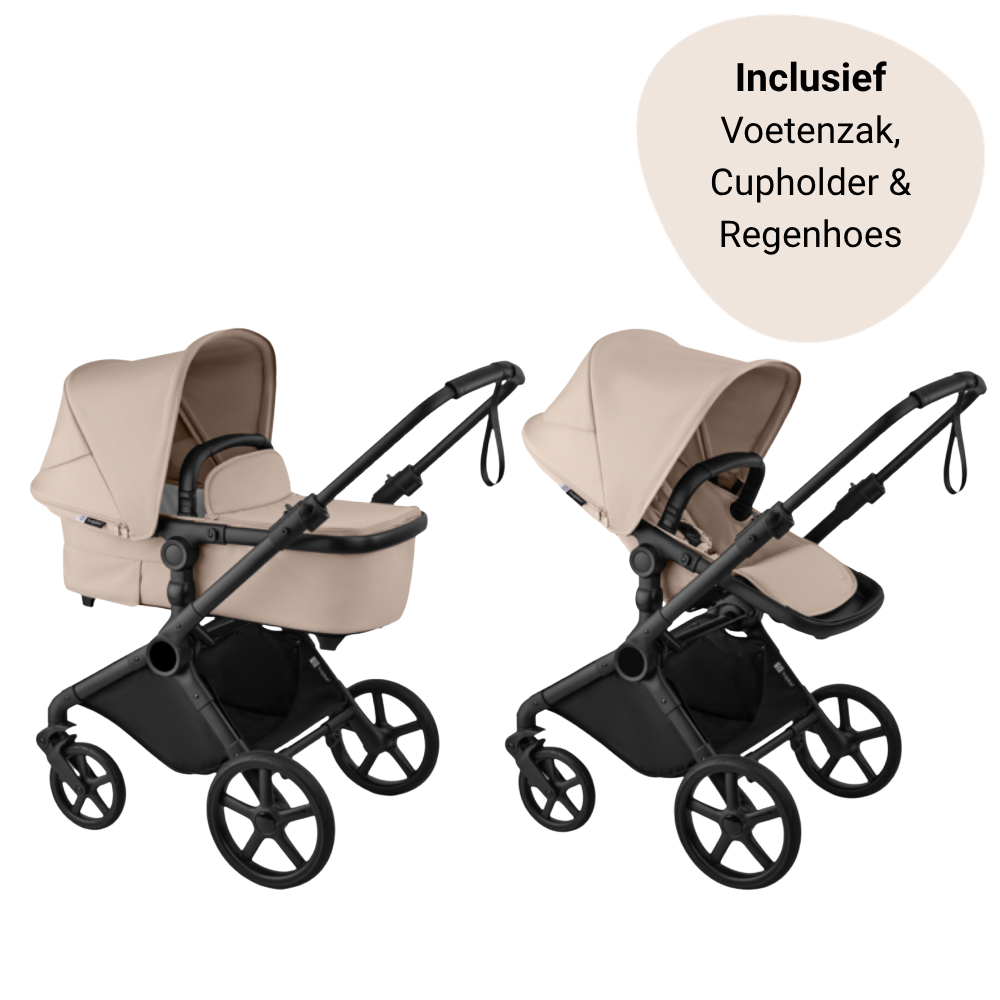 Kinderwagen Bugaboo Cub Essential Bundel Black/Desert Taupe
