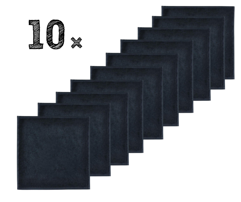 Set 10x Spuugdoeken Funnies Uni Zwart