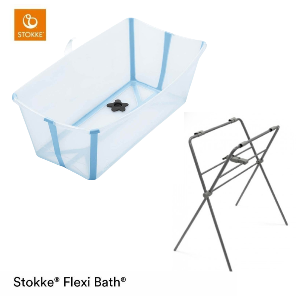 Set | Stokke® Flexi Bath® Ocean Blue met Badstandaard