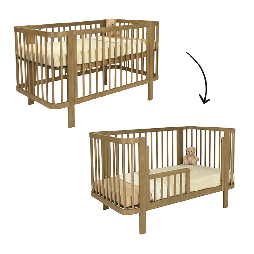 Meegroei Ledikant Novi Klara Incl. Bedzijde 70x140 Amber Oak
