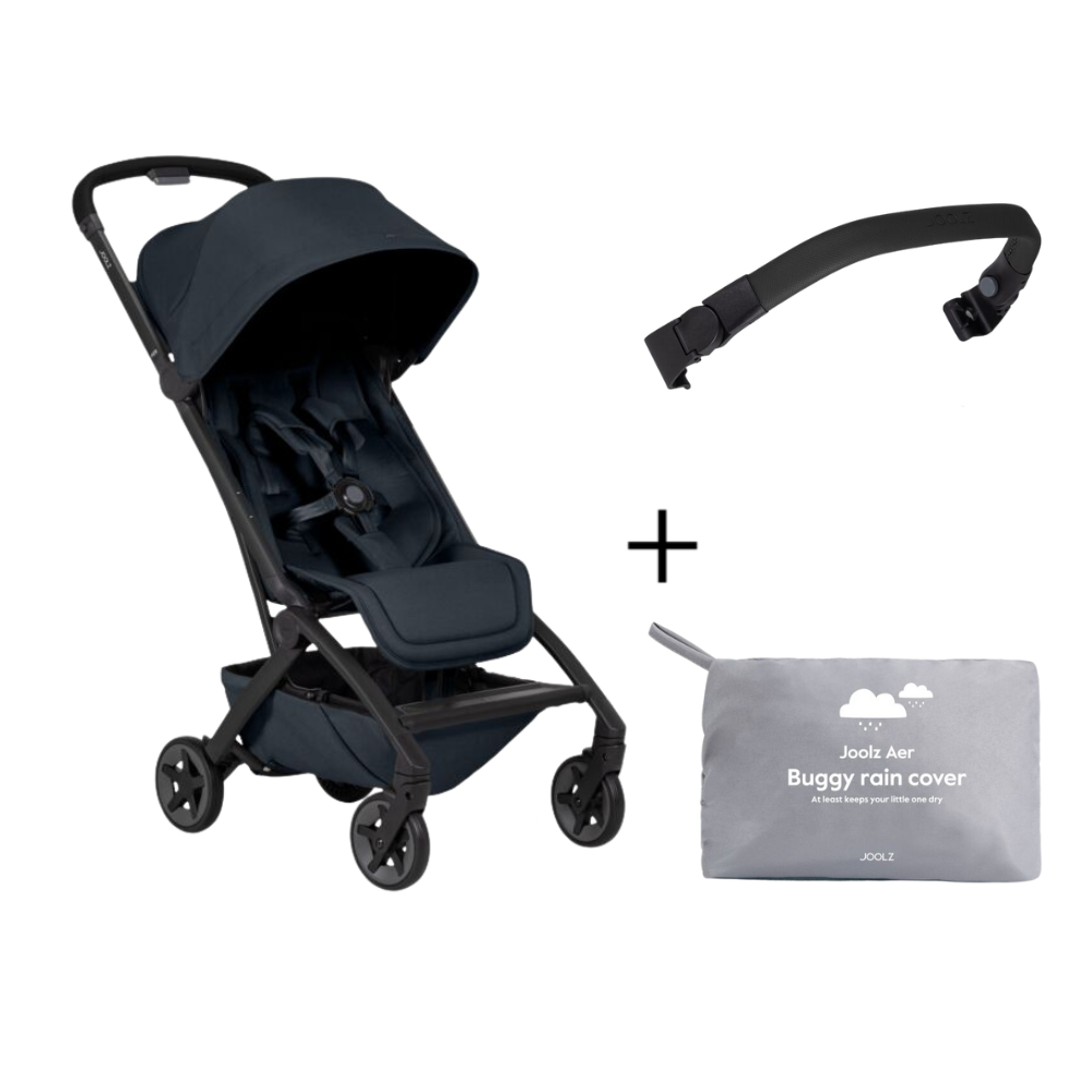 Buggy Joolz Aer2 Dark Navy Blue + Veiligheidsbeugel en Regenhoes
