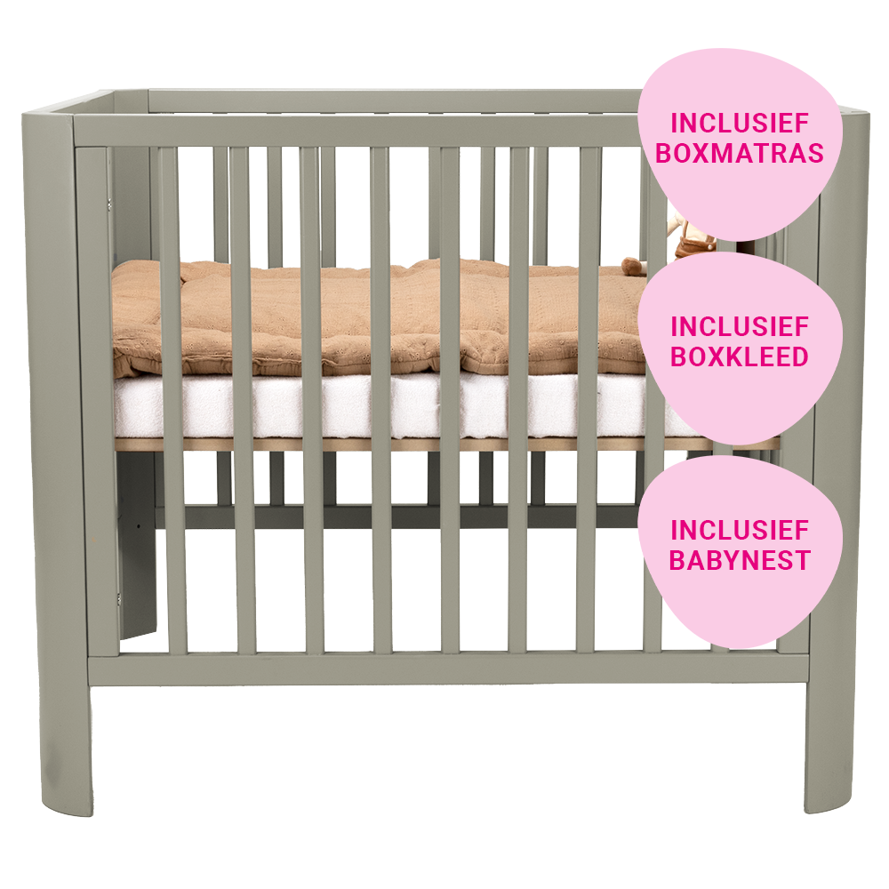 Set | Box Novi Isabel Sage Incl. Boxmatras, Boxkleed en Babynest