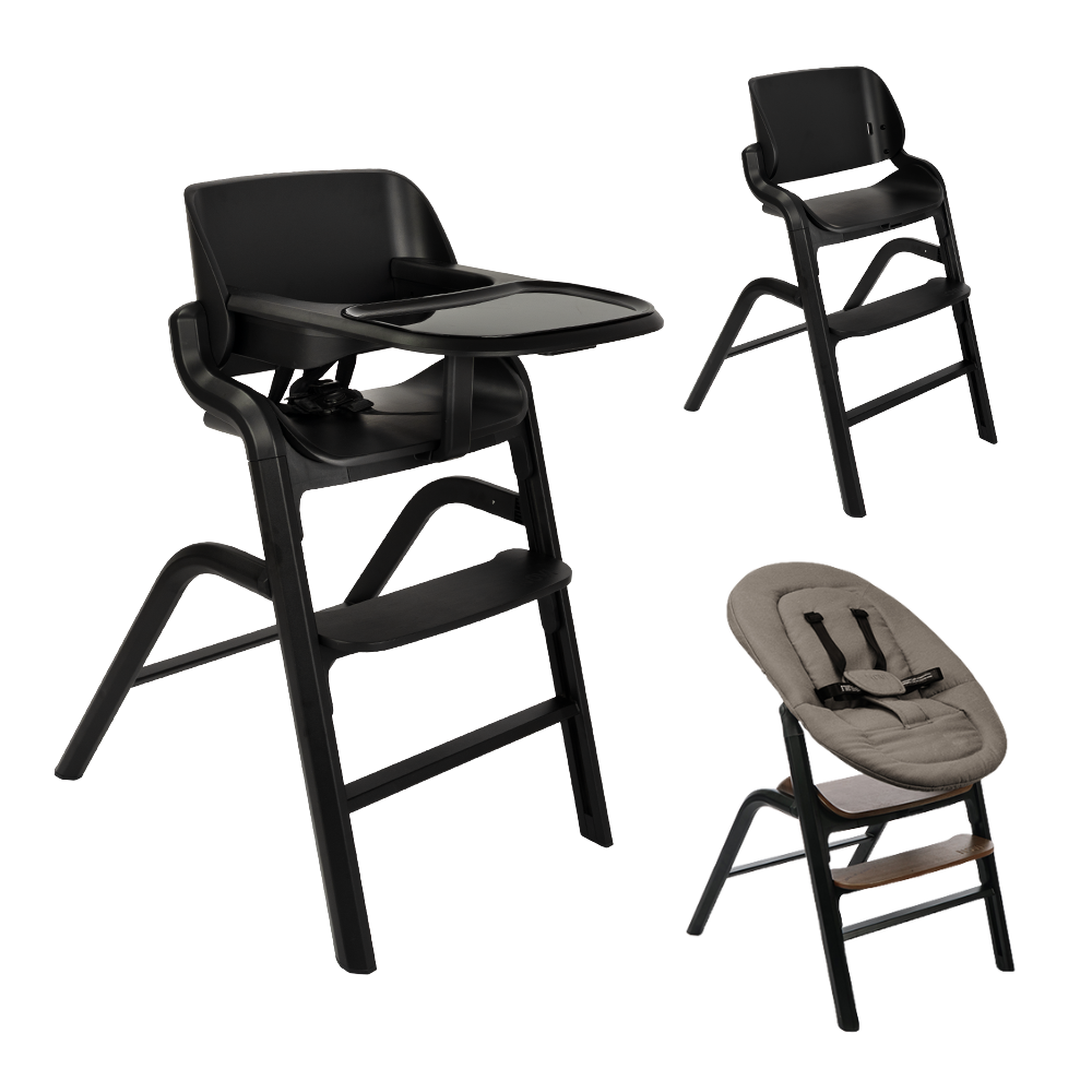 Kinderstoel Novi Curve Premium Black Met Newbornset Solid Hazel