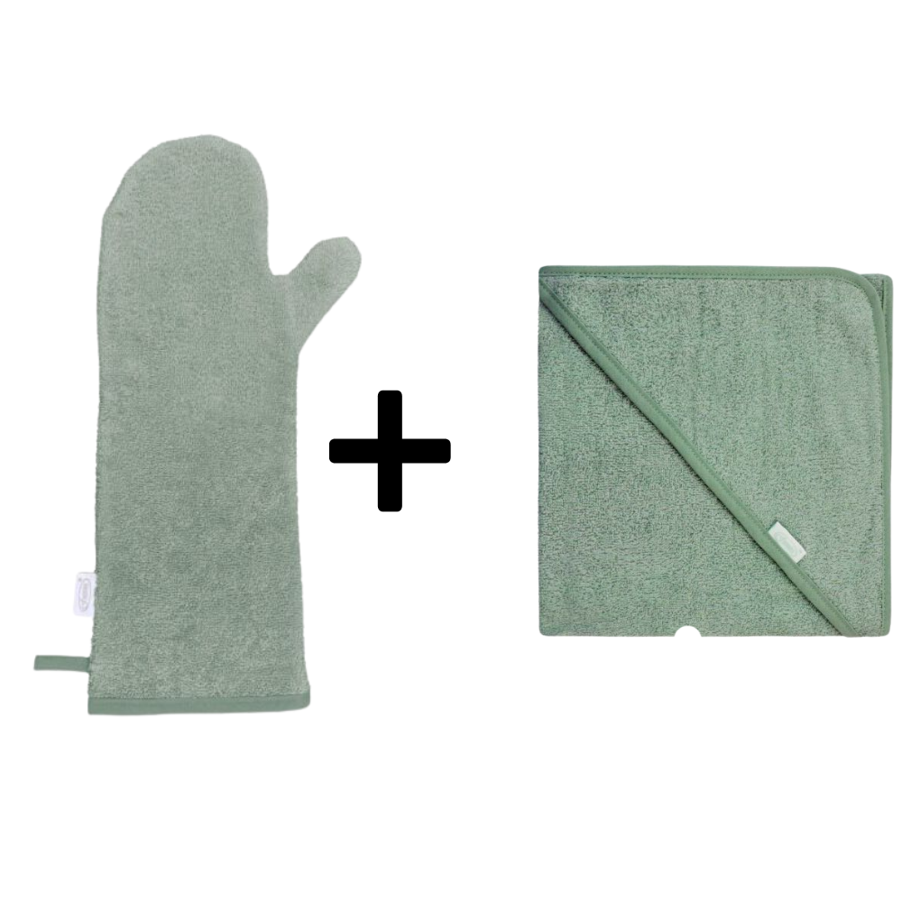 Set | Washand en Badcape Funnies Uni Green