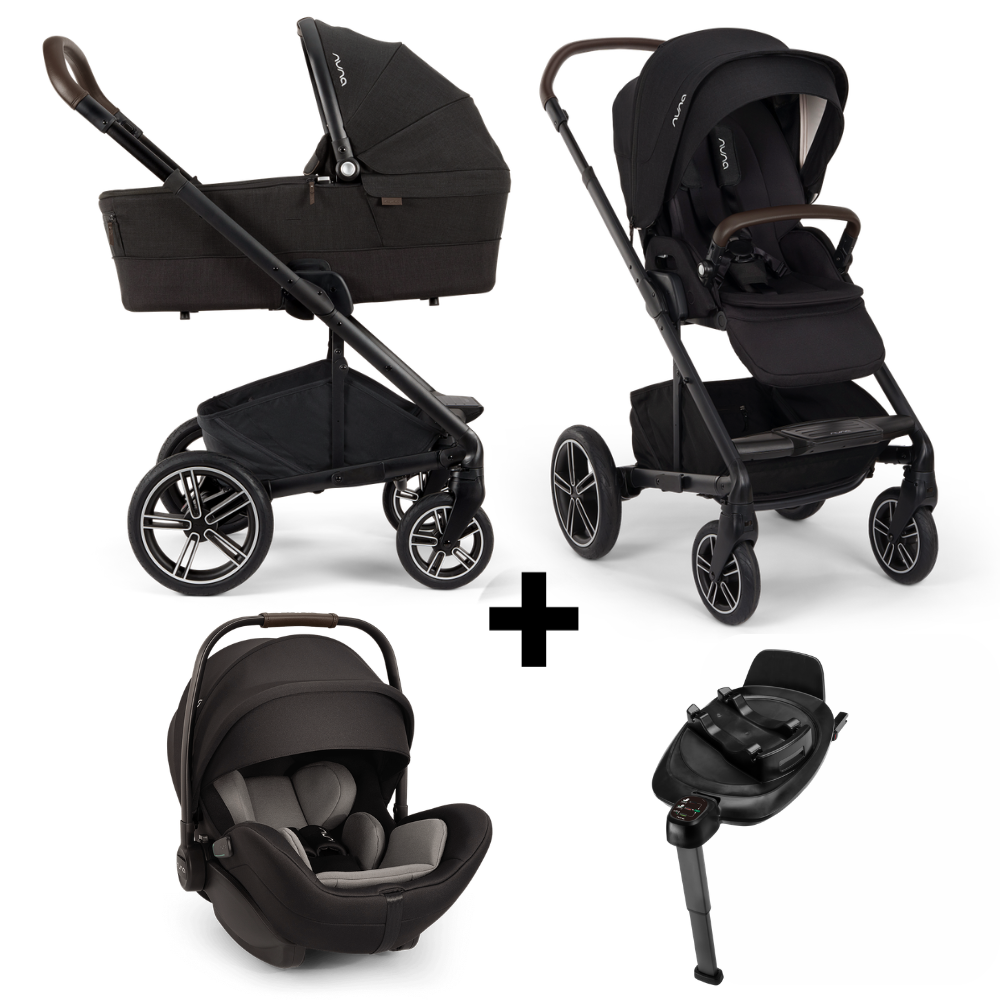 Kinderwagen Nuna MIXX Next V2 Caviar + Autostoel Nuna Arra Flex Caviar & Base 360 Next