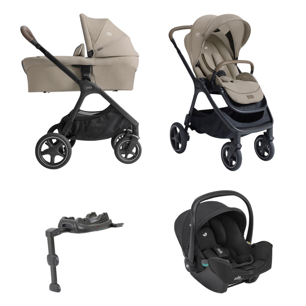 Kinderwagen Joie Signature Finiti Sandstone met Autostoel I-Snug I-Size Raven & Base
