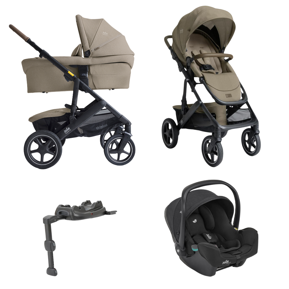 Kinderwagen Joie Signature Vinca Sandstone met Autostoel I-Snug I-Size Raven & Base