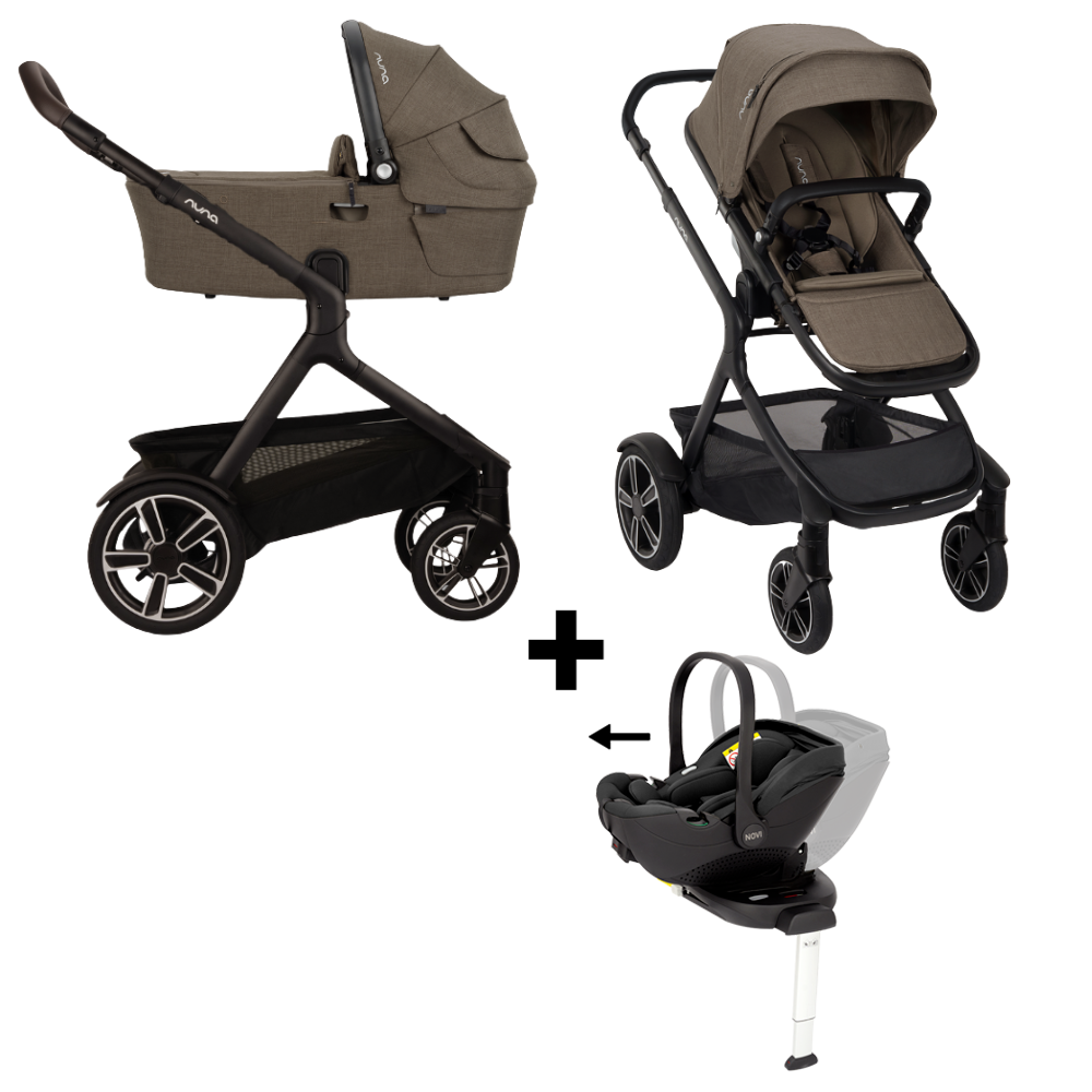 Kinderwagen Nuna DEMI Next Pistachio met meerijdplankje + Autostoel Joy Glide 360° & Base