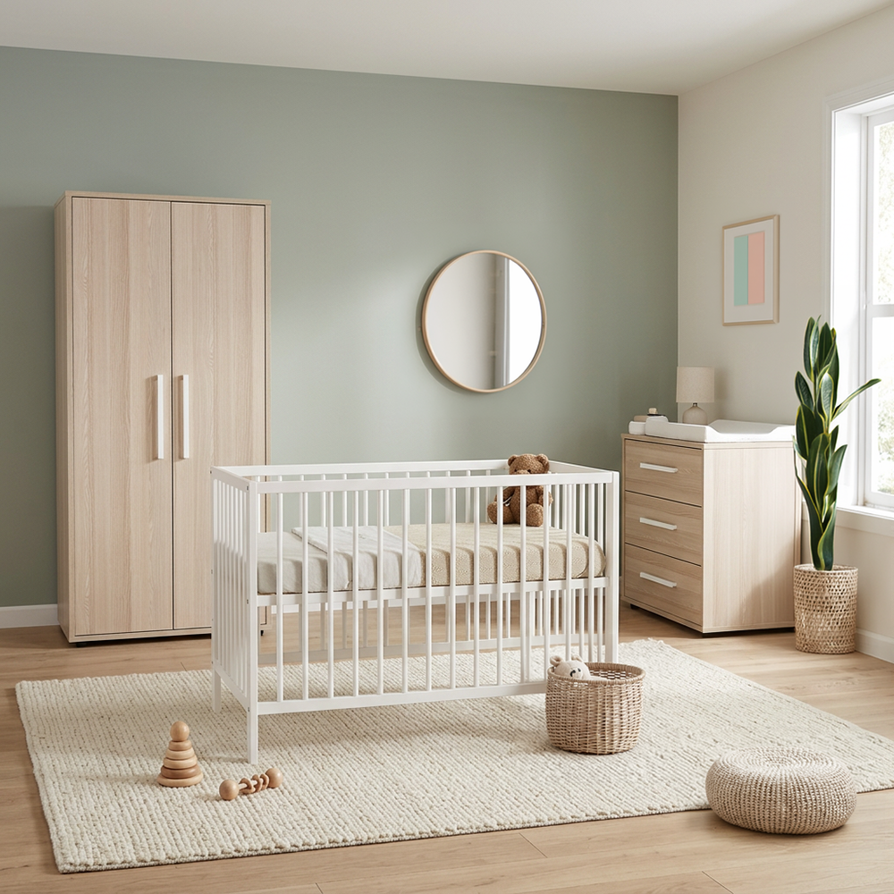 Babykamer Colorfull Home Noah met Ledikant Lotus Pure White