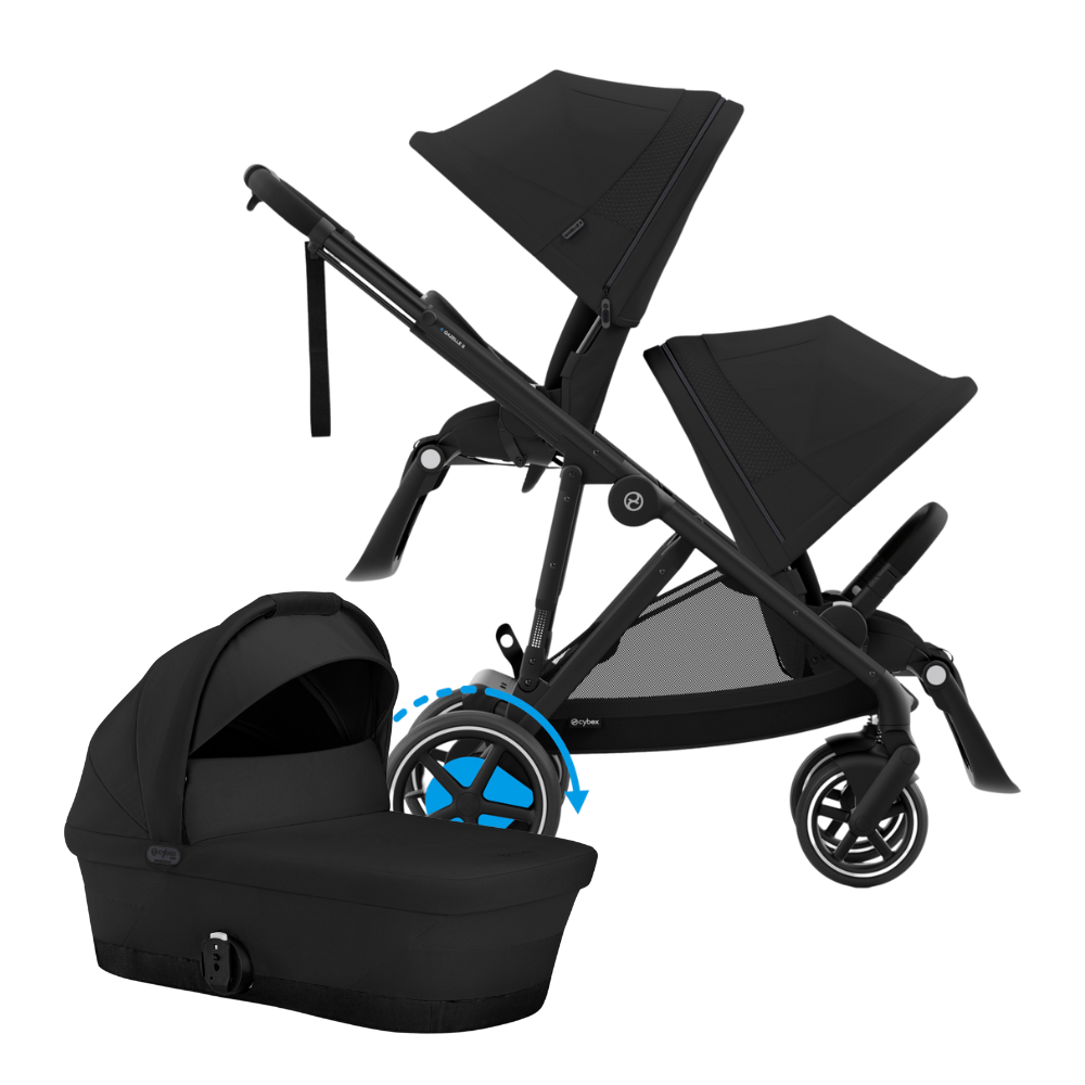 Duo Kinderwagen Cybex e-Gazelle S Moon Black/Black