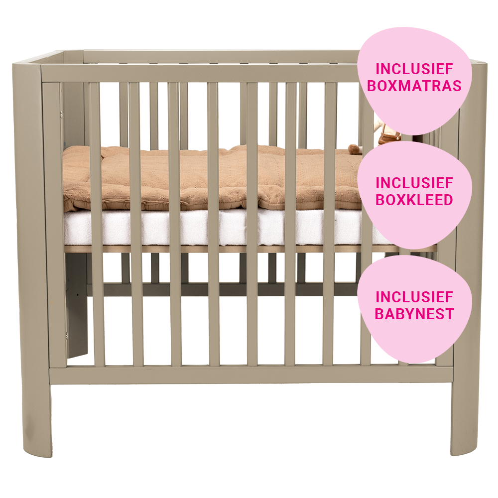 Set | Box Novi Isabel Sand Incl. Boxmatras, Boxkleed en Babynest