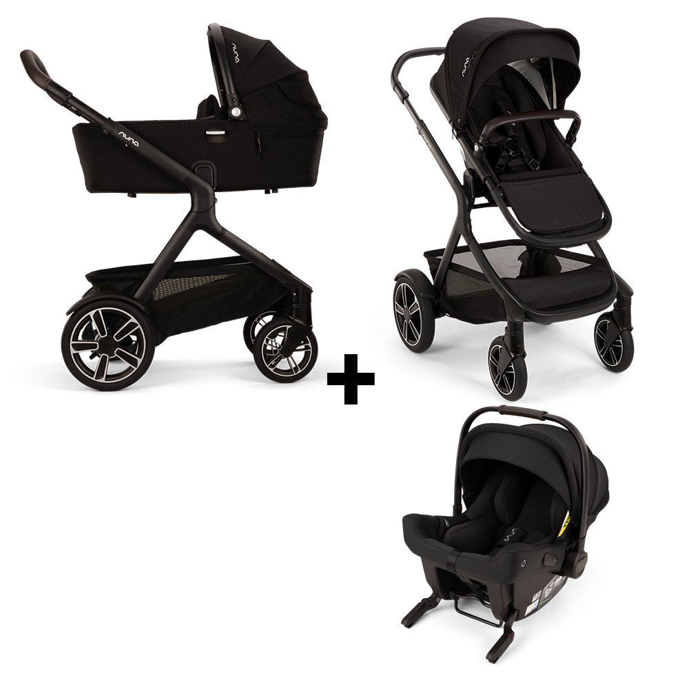 Kinderwagen Nuna DEMI Next Caviar V2 met meerijdplankje + Autostoel Nuna Pipa Urbn Caviar