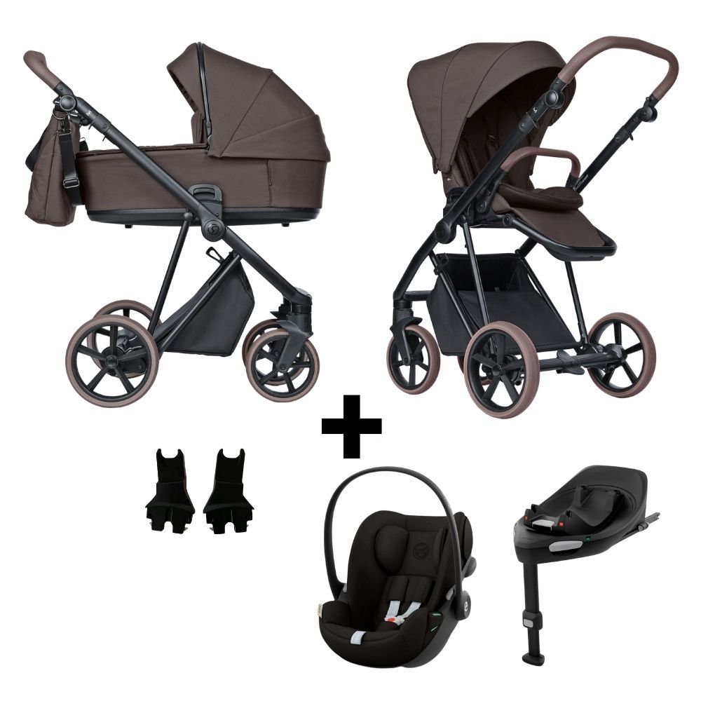 Kinderwagen ROAN IVI 2.0 Vintage Turkish Coffee met Autostoel Cloud G I-Size & Base en Adapterset