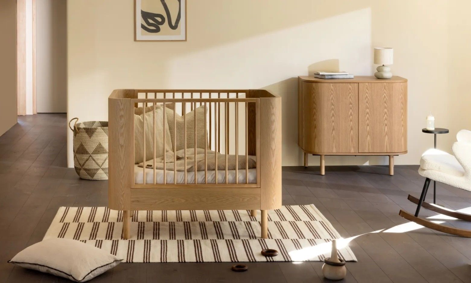 Babykamer Quax Yume Natural Ash (Ledikant + Commode)