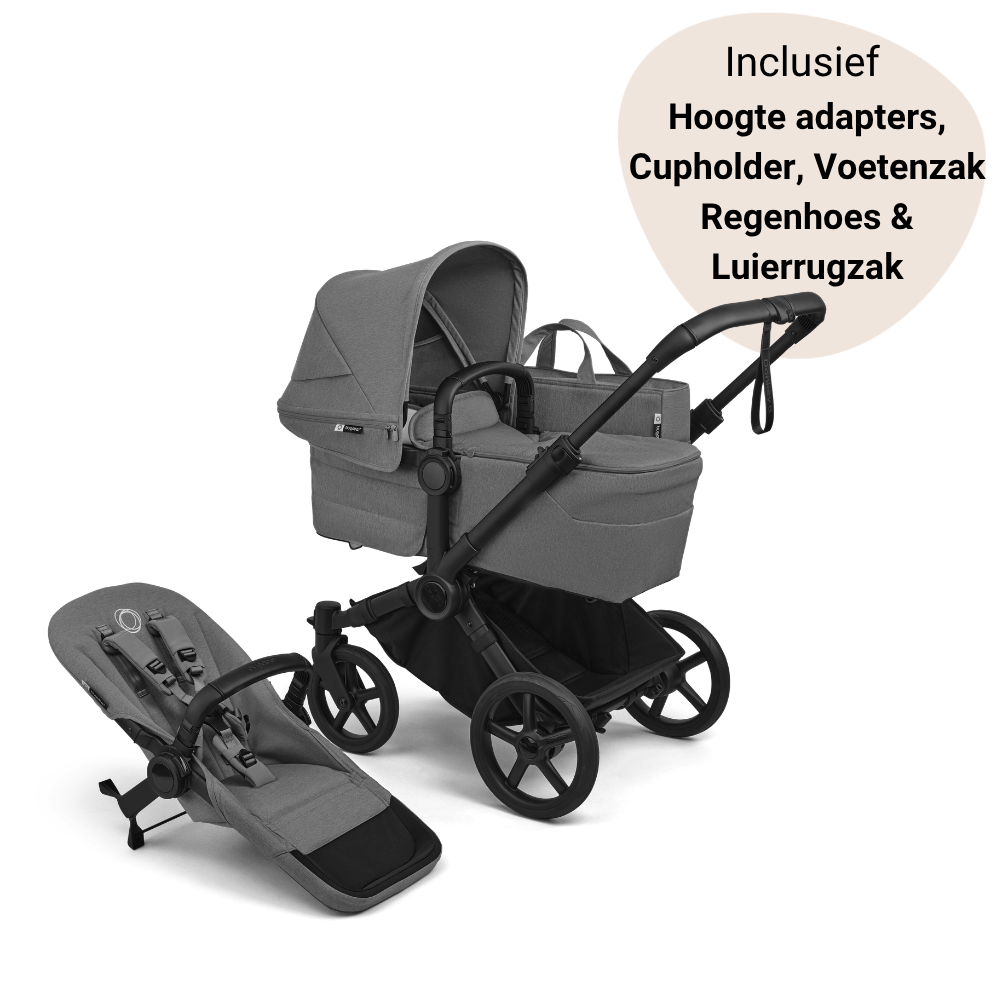 Kinderwagen Bugaboo Donkey6 Single Essential Stroller - Black/Moon Grey