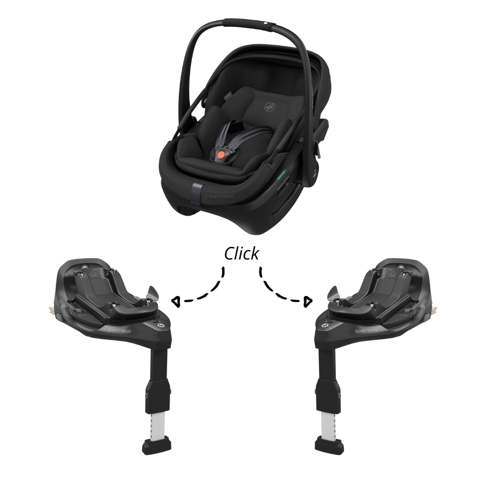 Set | Autostoel Maxi-Cosi Coral Pro Slide Onyx Black met 2x Isofixbase Familyfix Slide Pro