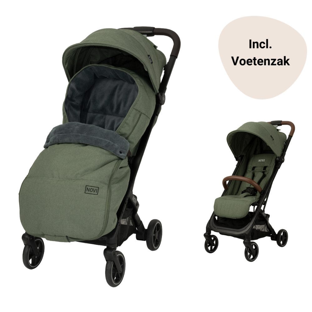 Buggy Novi Sky Green Melange met Voetenzak