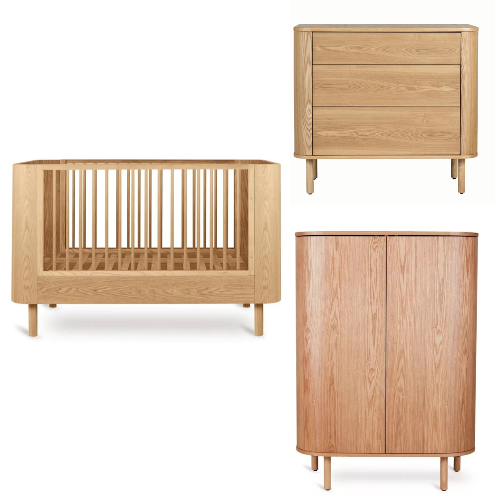 Babykamer Quax Yume 70x110 Natural Ash met Commode met Laden