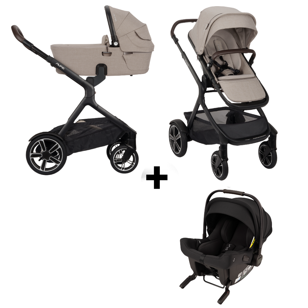 Kinderwagen Nuna DEMI Next Chateau met meerijdplankje + Autostoel Nuna Pipa Urbn Caviar
