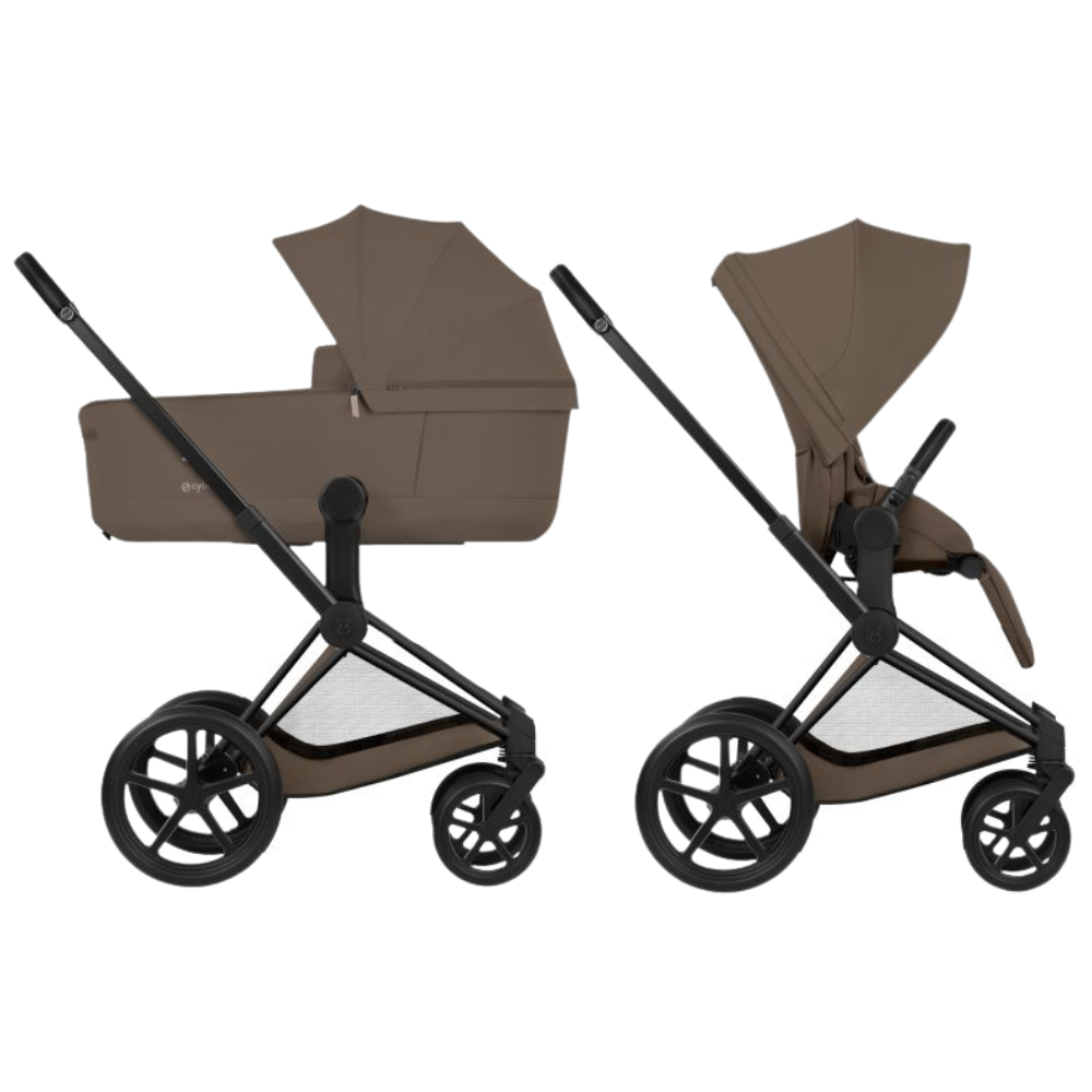 Kinderwagen Cybex Priam 5 Style Coconut Brown/Dark Brown incl. Foldable Carrycot
