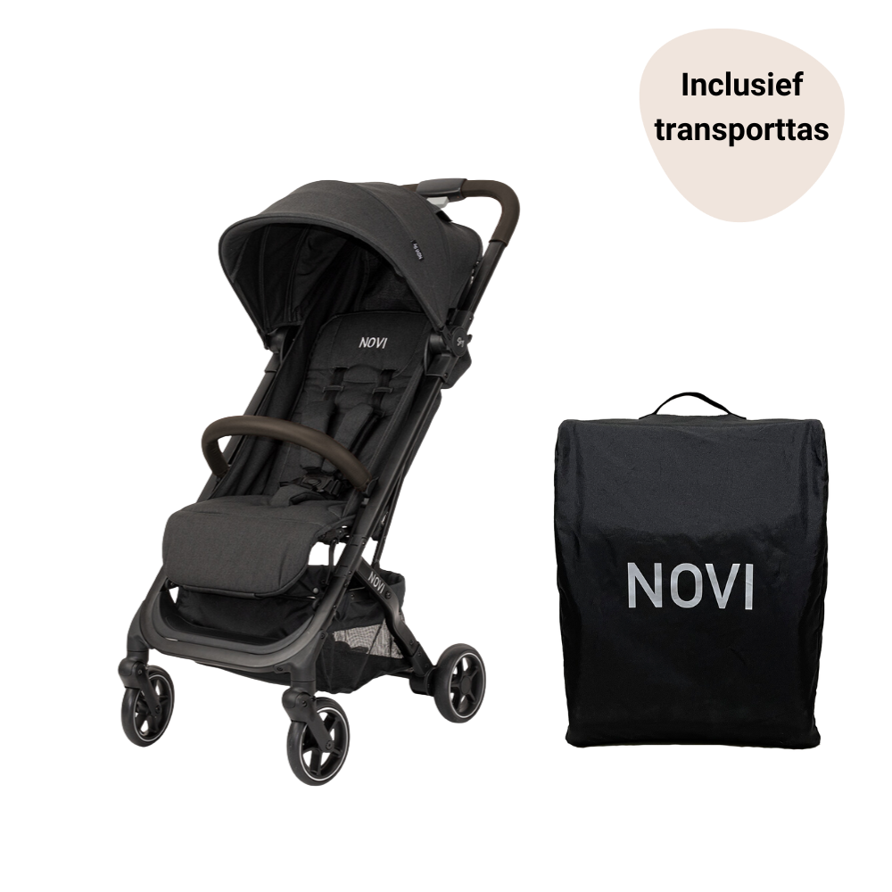 Buggy Novi Sky Black Melange met Transporttas