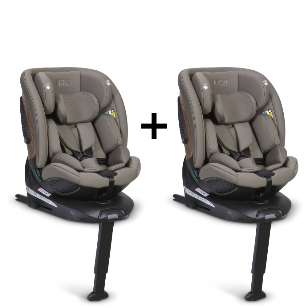 Set | 2x Autostoel Novi Daniel Premium Wood/Dark Taupe