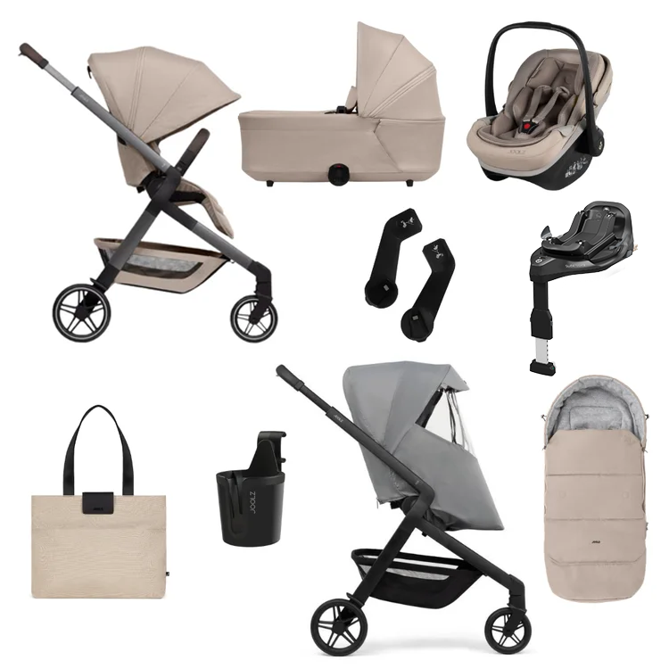 Kinderwagen Joolz Hub2 Sandy Taupe + Autostoel Joolz x Maxi-Cosi + Base & Accessoires