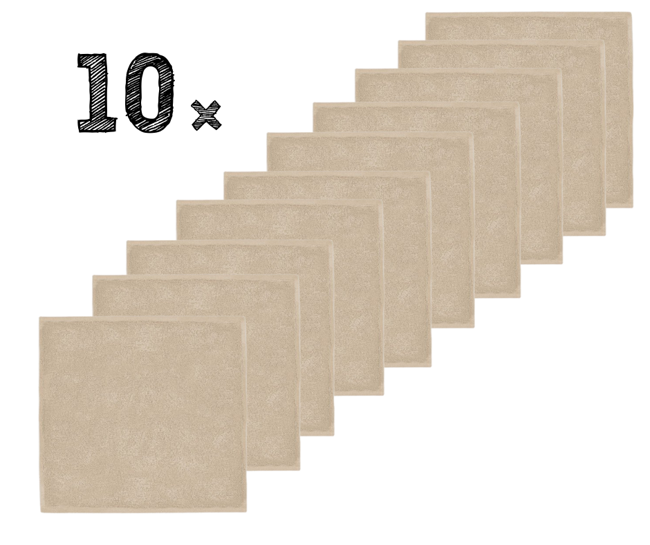 Set 10x Spuugdoeken Funnies Uni Cream