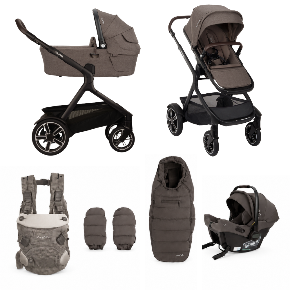 Kinderwagen Nuna DEMI Next Chestnut Flexible Travel Bundle incl. Autostoel Nuna Pipa Urbn Chestnut, Buikdrager & Winterset