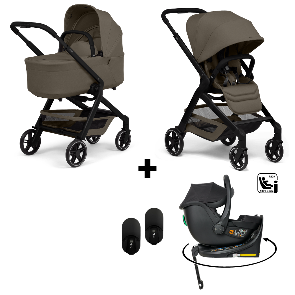 Kinderwagen Joolz Hub2 Hazel Brown + Autostoel Jacky Pro 360° V2 & Base & Adapterset