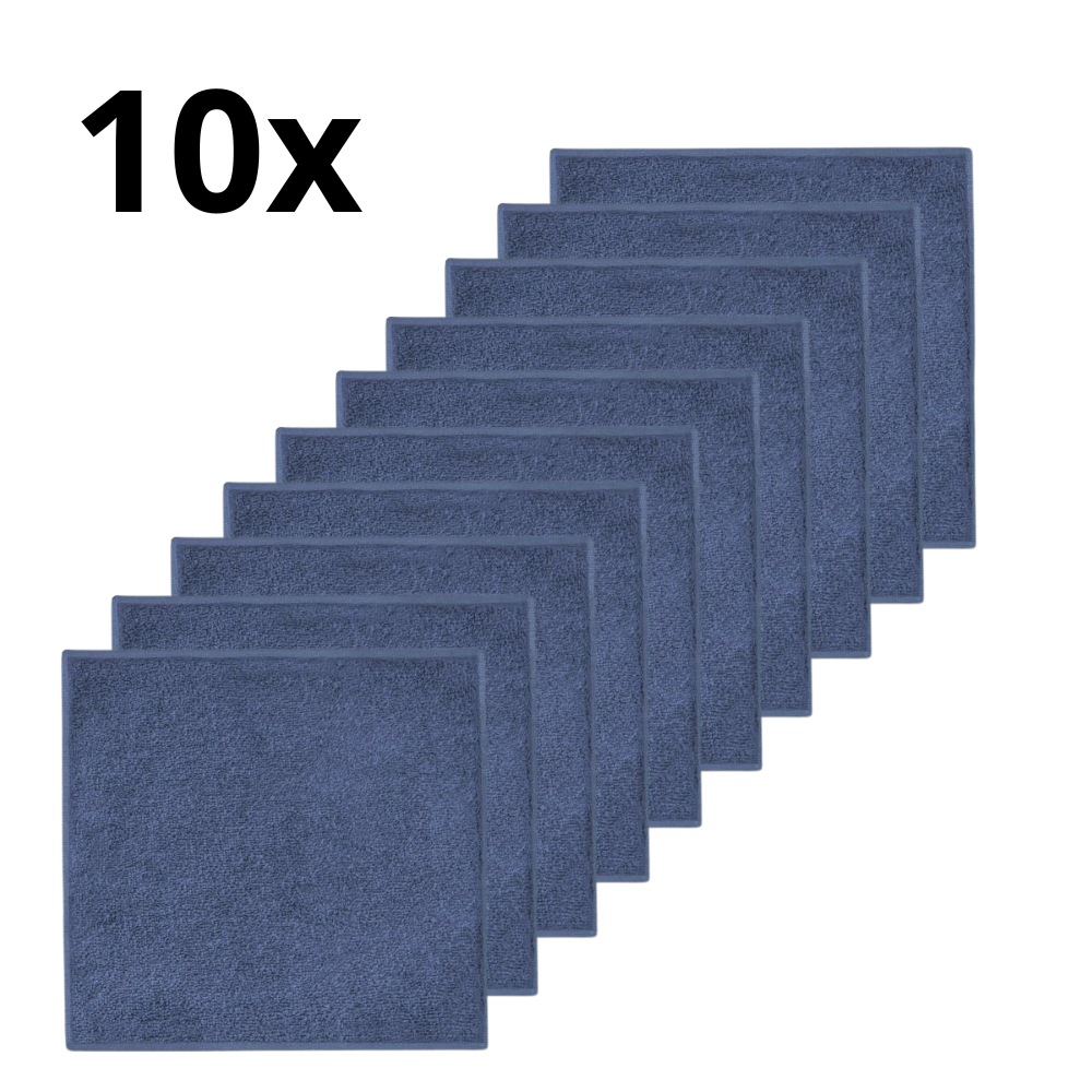 Set | 10x Spuugdoek Funnies Uni Silk Blue
